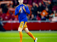 Netherlands midfielder Frenkie de Jong participates in the match between the Netherlands and Hungary at the Johan Cruijff ArenA for the UEFA...