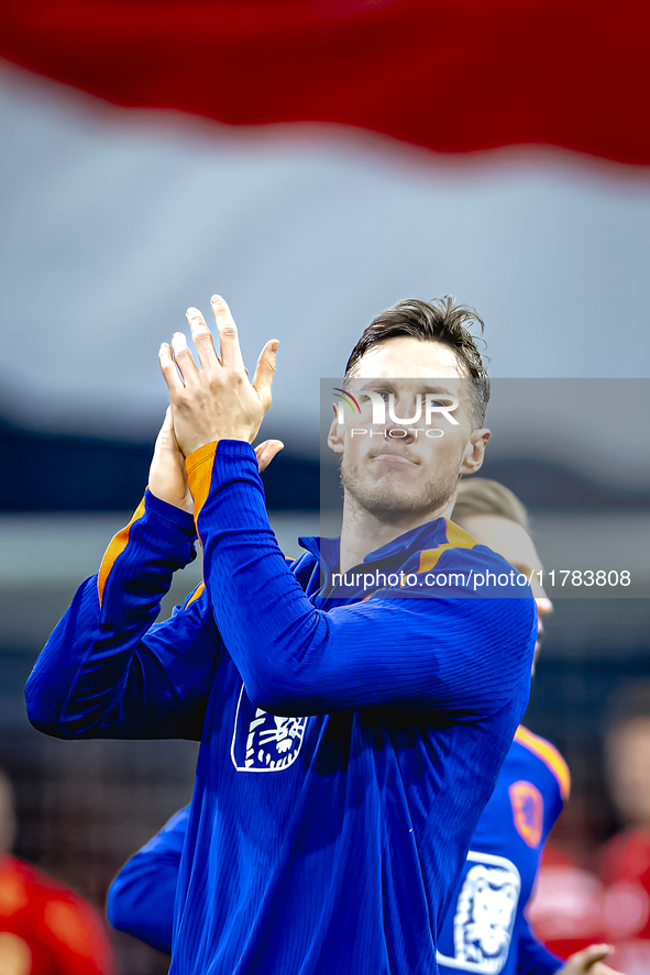 Netherlands forward Wout Weghorst plays during the match between the Netherlands and Hungary at the Johan Cruijff ArenA for the UEFA Nations...