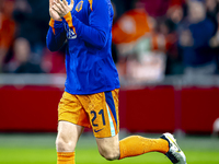 Netherlands midfielder Frenkie de Jong participates in the match between the Netherlands and Hungary at the Johan Cruijff ArenA for the UEFA...