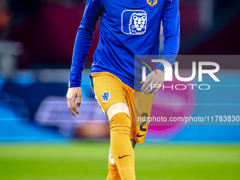 Netherlands defender Jan-Paul van Hecke participates in the match between the Netherlands and Hungary at the Johan Cruijff ArenA for the UEF...