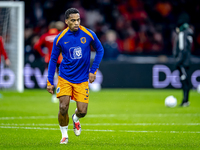 Netherlands defender Jurrien Timber plays during the match between the Netherlands and Hungary at the Johan Cruijff ArenA for the UEFA Natio...