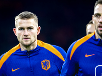 Netherlands defender Matthijs de Ligt participates in the match between the Netherlands and Hungary at the Johan Cruijff ArenA for the UEFA...