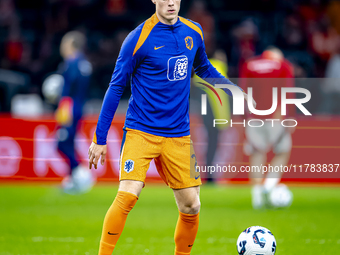 Netherlands defender Jan-Paul van Hecke participates in the match between the Netherlands and Hungary at the Johan Cruijff ArenA for the UEF...