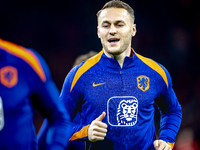 Netherlands midfielder Teun Koopmeiners participates in the match between the Netherlands and Hungary at the Johan Cruijff ArenA for the UEF...