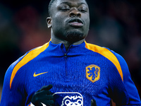 Netherlands forward Brian Brobbey participates in the match between the Netherlands and Hungary at the Johan Cruijff ArenA for the UEFA Nati...