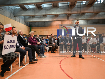 KRAKOW, POLAND - NOVEMBER 16:
Mayor of Warsaw Rafal Trzaskowski during a meeting with voters at Nowa Huta's Hala Com-Com Zone, on November 1...