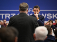 KRAKOW, POLAND - NOVEMBER 16:
Mayor of Warsaw Rafal Trzaskowski during a meeting with voters at Nowa Huta's Hala Com-Com Zone, on November 1...