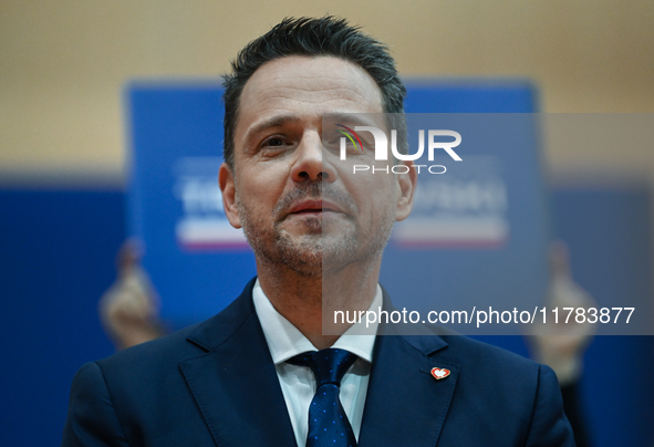 KRAKOW, POLAND - NOVEMBER 16:
Mayor of Warsaw Rafal Trzaskowski during a meeting with voters at Nowa Huta's Hala Com-Com Zone, on November 1...