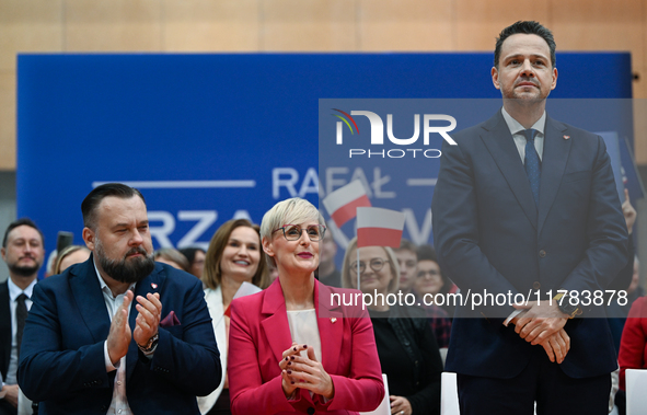 KRAKOW, POLAND - NOVEMBER 16:
Mayor of Warsaw Rafal Trzaskowski during a meeting with voters at Nowa Huta's Hala Com-Com Zone, on November 1...