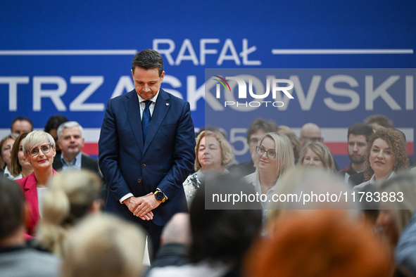 KRAKOW, POLAND - NOVEMBER 16:
Mayor of Warsaw Rafal Trzaskowski during a meeting with voters at Nowa Huta's Hala Com-Com Zone, on November 1...