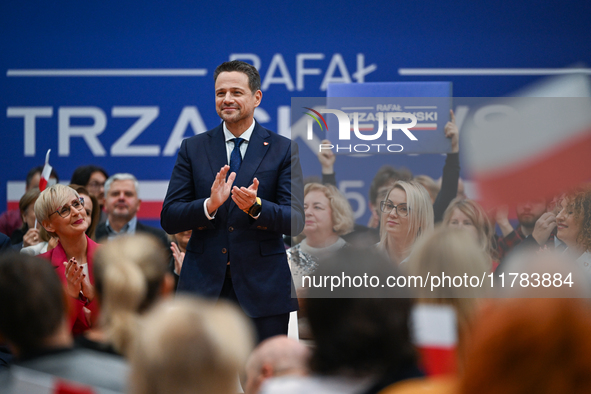 KRAKOW, POLAND - NOVEMBER 16:
Mayor of Warsaw Rafal Trzaskowski during a meeting with voters at Nowa Huta's Hala Com-Com Zone, on November 1...