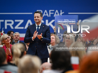 KRAKOW, POLAND - NOVEMBER 16:
Mayor of Warsaw Rafal Trzaskowski during a meeting with voters at Nowa Huta's Hala Com-Com Zone, on November 1...