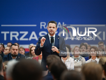 KRAKOW, POLAND - NOVEMBER 16:
Mayor of Warsaw Rafal Trzaskowski during a meeting with voters at Nowa Huta's Hala Com-Com Zone, on November 1...