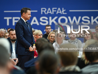 KRAKOW, POLAND - NOVEMBER 16:
Mayor of Warsaw Rafal Trzaskowski during a meeting with voters at Nowa Huta's Hala Com-Com Zone, on November 1...