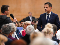 KRAKOW, POLAND - NOVEMBER 16:
Mayor of Warsaw Rafal Trzaskowski during a meeting with voters at Nowa Huta's Hala Com-Com Zone, on November 1...