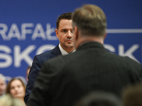 KRAKOW, POLAND - NOVEMBER 16:
Mayor of Warsaw Rafal Trzaskowski during a meeting with voters at Nowa Huta's Hala Com-Com Zone, on November 1...