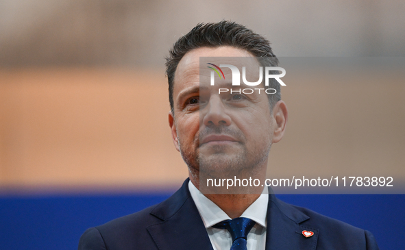 KRAKOW, POLAND - NOVEMBER 16:
Mayor of Warsaw Rafal Trzaskowski during a meeting with voters at Nowa Huta's Hala Com-Com Zone, on November 1...