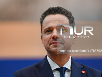 KRAKOW, POLAND - NOVEMBER 16:
Mayor of Warsaw Rafal Trzaskowski during a meeting with voters at Nowa Huta's Hala Com-Com Zone, on November 1...