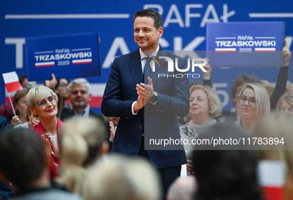 KRAKOW, POLAND - NOVEMBER 16:
Mayor of Warsaw Rafal Trzaskowski during a meeting with voters at Nowa Huta's Hala Com-Com Zone, on November 1...