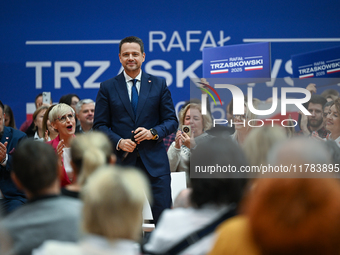 KRAKOW, POLAND - NOVEMBER 16:
Mayor of Warsaw Rafal Trzaskowski during a meeting with voters at Nowa Huta's Hala Com-Com Zone, on November 1...