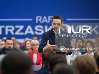 KRAKOW, POLAND - NOVEMBER 16:
Mayor of Warsaw Rafal Trzaskowski during a meeting with voters at Nowa Huta's Hala Com-Com Zone, on November 1...