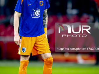 Netherlands forward Wout Weghorst participates in the match between the Netherlands and Hungary at the Johan Cruijff ArenA for the UEFA Nati...