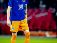 Netherlands forward Wout Weghorst participates in the match between the Netherlands and Hungary at the Johan Cruijff ArenA for the UEFA Nati...