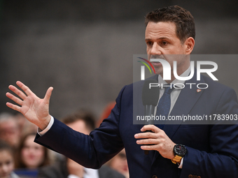 KRAKOW, POLAND - NOVEMBER 16:
Mayor of Warsaw Rafal Trzaskowski during a meeting with voters at Nowa Huta's Hala Com-Com Zone, on November 1...