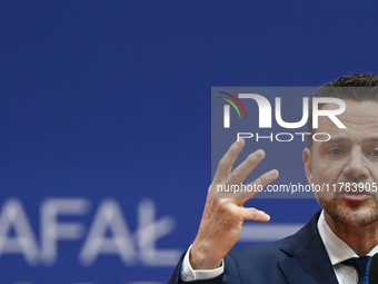 KRAKOW, POLAND - NOVEMBER 16:
Mayor of Warsaw Rafal Trzaskowski during a meeting with voters at Nowa Huta's Hala Com-Com Zone, on November 1...