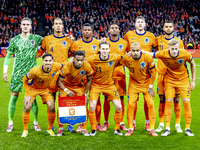 The Netherlands team poses for a photo during the match between the Netherlands and Hungary at the Johan Cruijff ArenA for the UEFA Nations...