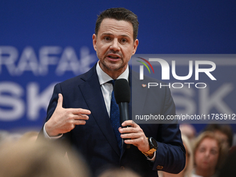 KRAKOW, POLAND - NOVEMBER 16:
Mayor of Warsaw Rafal Trzaskowski during a meeting with voters at Nowa Huta's Hala Com-Com Zone, on November 1...