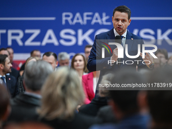 KRAKOW, POLAND - NOVEMBER 16:
Mayor of Warsaw Rafal Trzaskowski during a meeting with voters at Nowa Huta's Hala Com-Com Zone, on November 1...