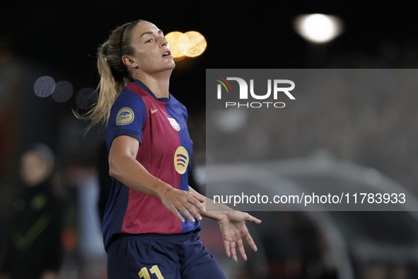 Alexia Putellas of FC Barcelona participates in the LIGA F match between Real Madrid and FC Barcelona at Alfredo Di Stefano stadium in Madri...