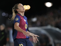 Alexia Putellas of FC Barcelona participates in the LIGA F match between Real Madrid and FC Barcelona at Alfredo Di Stefano stadium in Madri...