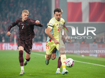 Mikel Oyarzabal of Spain controls the ball during the Nations League Round 5 match between Denmark and Spain at Parken Stadium in Copenhagen...