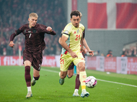 Mikel Oyarzabal of Spain controls the ball during the Nations League Round 5 match between Denmark and Spain at Parken Stadium in Copenhagen...