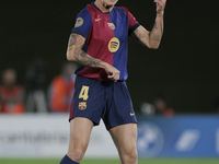 Mapi Leon of FC Barcelona is in action during the LIGA F match between Real Madrid and FC Barcelona at Alfredo Di Stefano stadium in Madrid,...