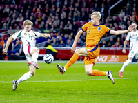 Hungary midfielder Andras Schafer and Netherlands defender Jan-Paul van Hecke play during the match between the Netherlands and Hungary at t...