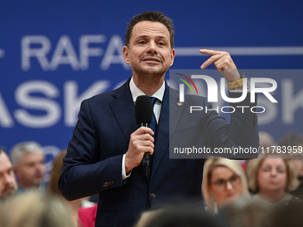 KRAKOW, POLAND - NOVEMBER 16:
Mayor of Warsaw Rafal Trzaskowski during a meeting with voters at Nowa Huta's Hala Com-Com Zone, on November 1...