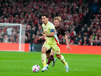 Mikel Oyarzabal of Spain controls the ball during the Nations League Round 5 match between Denmark and Spain at Parken Stadium in Copenhagen...