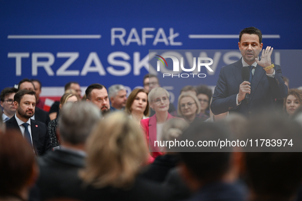 KRAKOW, POLAND - NOVEMBER 16:
Mayor of Warsaw Rafal Trzaskowski during a meeting with voters at Nowa Huta's Hala Com-Com Zone, on November 1...