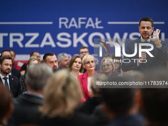 KRAKOW, POLAND - NOVEMBER 16:
Mayor of Warsaw Rafal Trzaskowski during a meeting with voters at Nowa Huta's Hala Com-Com Zone, on November 1...