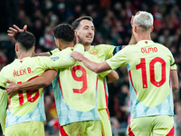 Ayoze Perez of Spain celebrates after scoring a goal to make it 2-0 during the UEFA Nations League 2024/25 League A Group A4 match between D...