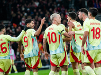 Ayoze Perez of Spain celebrates after scoring a goal to make it 2-0 during the UEFA Nations League 2024/25 League A Group A4 match between D...