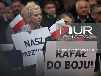 KRAKOW, POLAND - NOVEMBER 16:
Mayor of Warsaw Rafal Trzaskowski during a meeting with voters at Nowa Huta's Hala Com-Com Zone, on November 1...