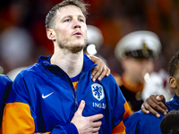 Netherlands forward Wout Weghorst participates in the match between the Netherlands and Hungary at the Johan Cruijff ArenA for the UEFA Nati...