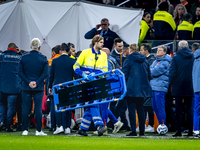 A medical assistant is with the assistant trainer of Hungary during the match between the Netherlands and Hungary at the Johan Cruijff ArenA...