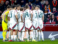 Players of Hungary during the match between the Netherlands and Hungary at the Johan Cruijff ArenA for the UEFA Nations League - League A -...