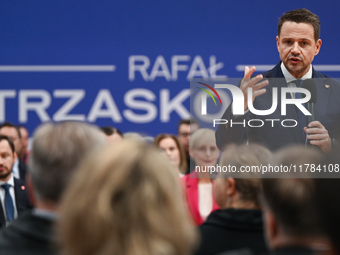 KRAKOW, POLAND - NOVEMBER 16:
Mayor of Warsaw Rafal Trzaskowski during a meeting with voters at Nowa Huta's Hala Com-Com Zone, on November 1...