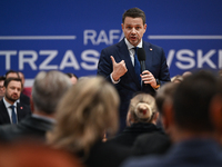 KRAKOW, POLAND - NOVEMBER 16:
Mayor of Warsaw Rafal Trzaskowski during a meeting with voters at Nowa Huta's Hala Com-Com Zone, on November 1...